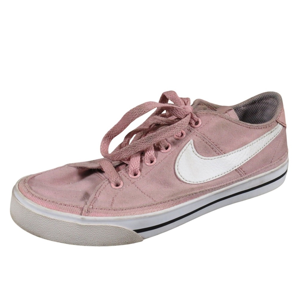 Nike Court Legacy Women's 5.5 Pink White Canvas Sneakers Casual Stylish Comfort